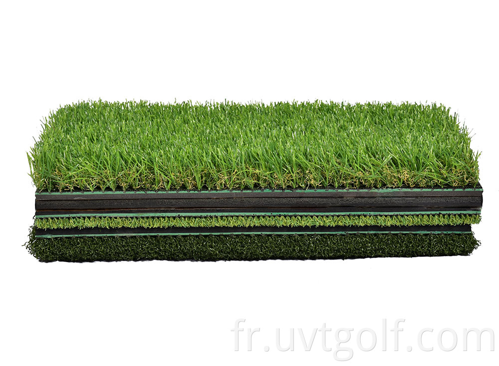 Mini portable Tri-Turf Golf frappant Entraînement à conduisant des aides d'entraînement de broyage 3 en 1 tapis de gazon pliable